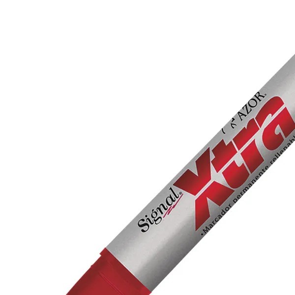 MARCADOR PERM. GRUESO PLAST. SIGNAL XTRA AZOR ROJO E12144